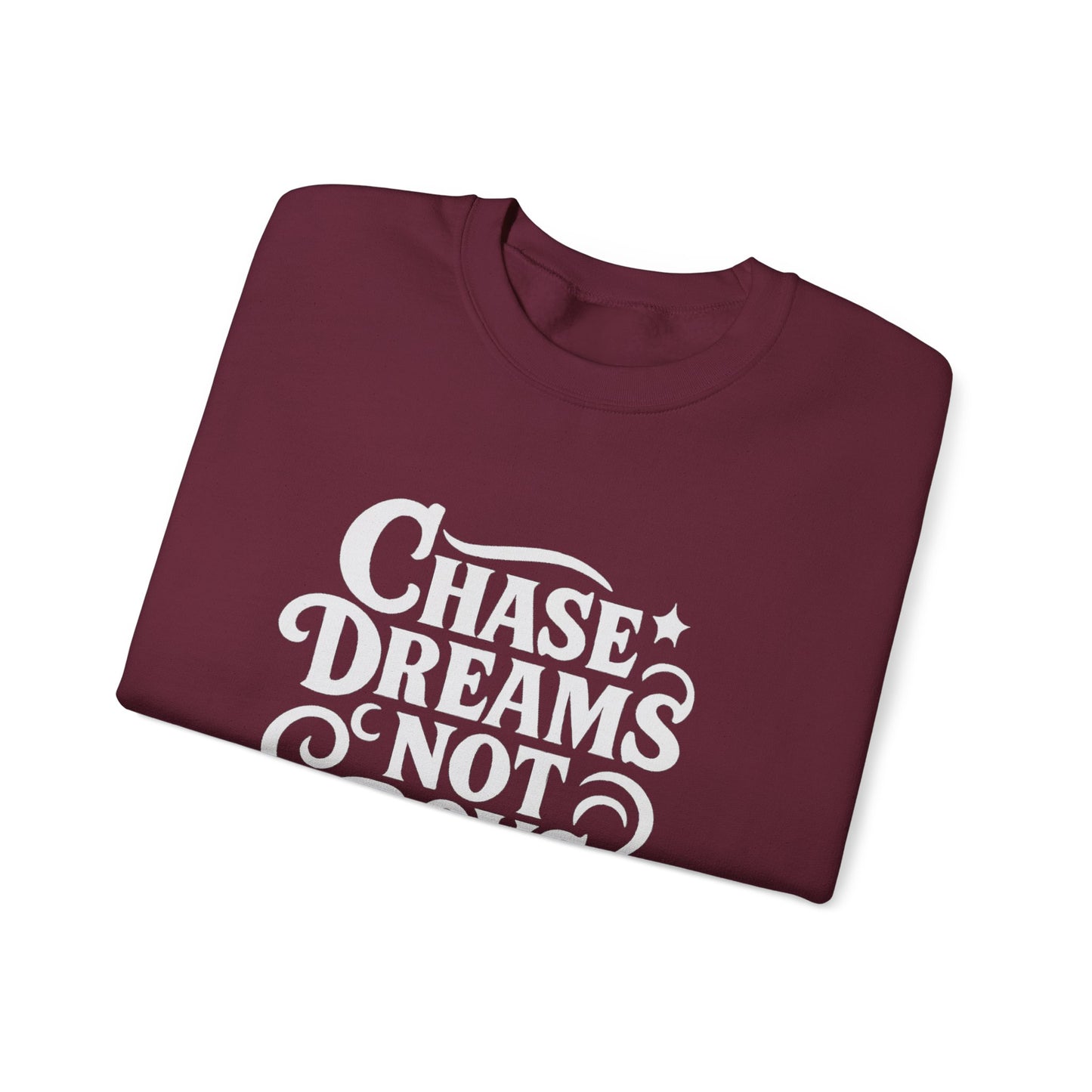 Chase Dreams Not Boys Cozy Crewneck Sweatshirt