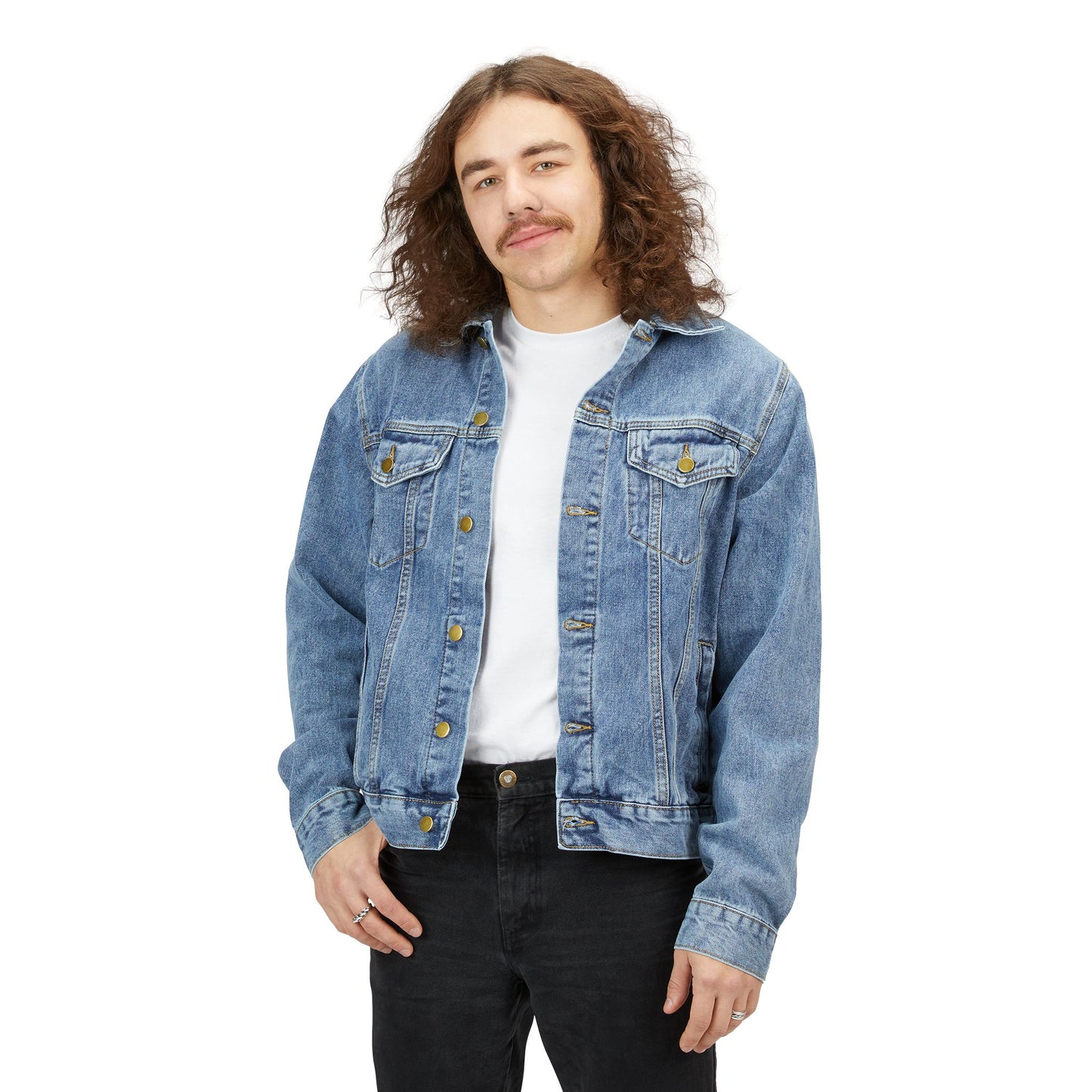 "Wish You Were Beer" denim jacket, unisex