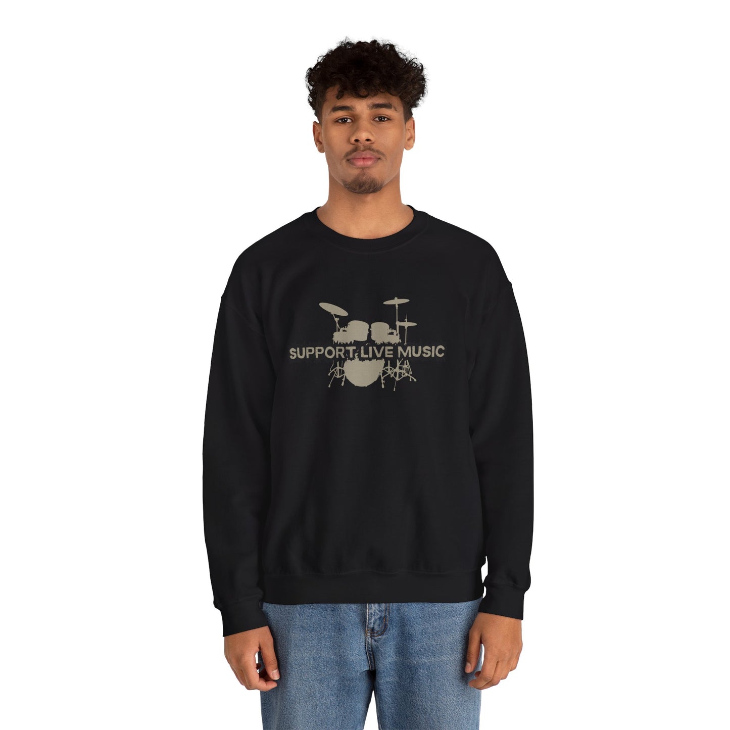 "Support Live Music" Unisex Crewneck Sweatshirt