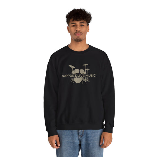 "Support Live Music" Unisex Crewneck Sweatshirt