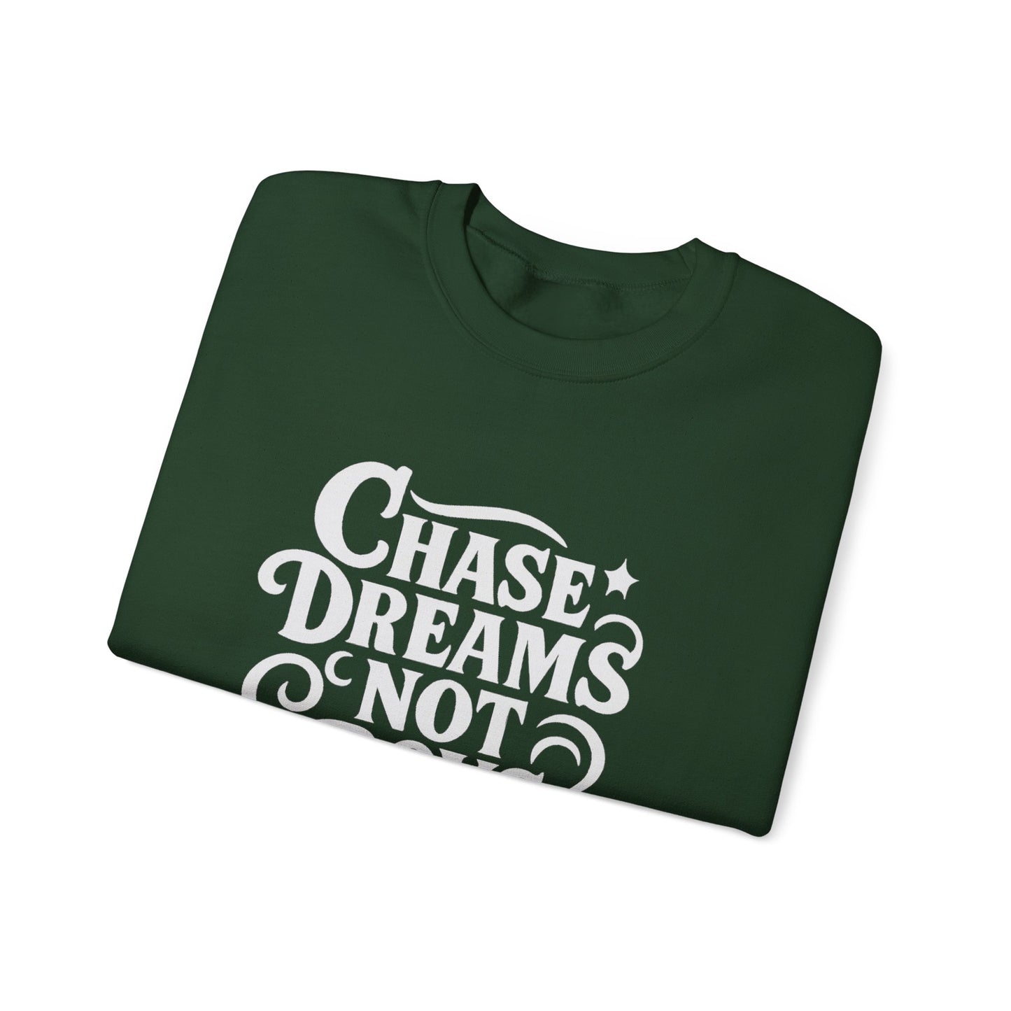 Chase Dreams Not Boys Cozy Crewneck Sweatshirt